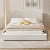 Bellemave® Queen Size Upholstered Platform Bed with Velvet Fabric - Bellemave